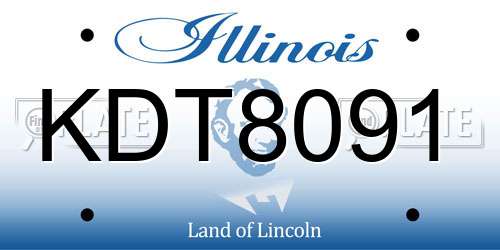 KDT8091 Illinois License Plate