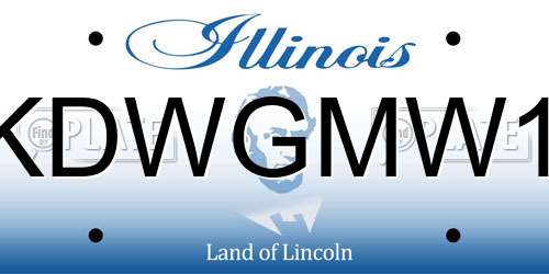 KDWGMW1 Illinois License Plate