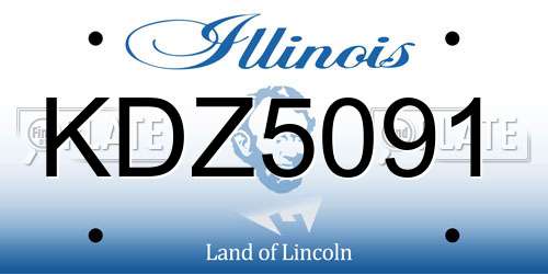 KDZ5091 Illinois License Plate