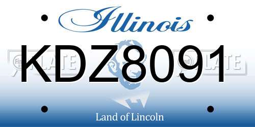 KDZ8091 Illinois License Plate