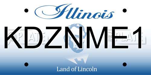 KDZNME1 Illinois License Plate