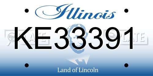 KE33391 Illinois License Plate