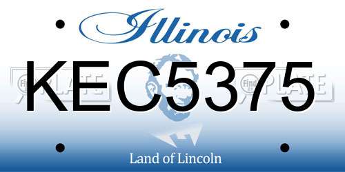 KEC5375 Illinois License Plate