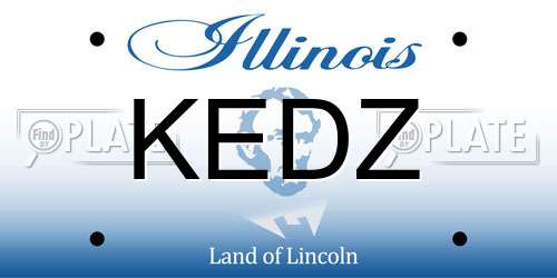 KEDZ Illinois License Plate