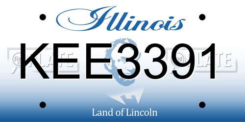 KEE3391 Illinois License Plate