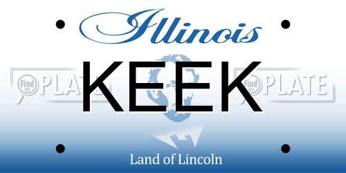 KEEK Illinois License Plate