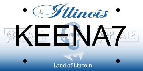 KEENA7 Illinois License Plate