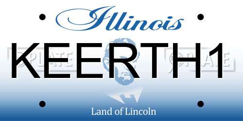 KEERTH1 Illinois License Plate
