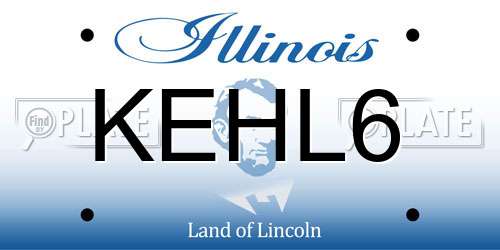 KEHL6 Illinois License Plate