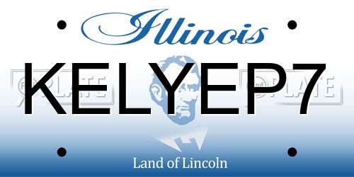 KELYEP7 Illinois License Plate