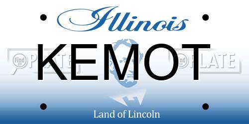 KEMOT Illinois License Plate