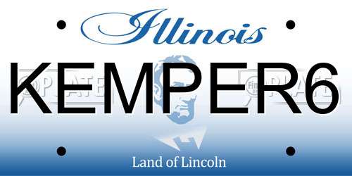 KEMPER6 Illinois License Plate