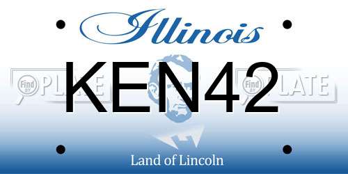 KEN42 Illinois License Plate