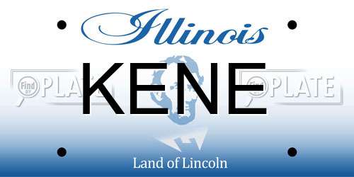 KENE Illinois License Plate