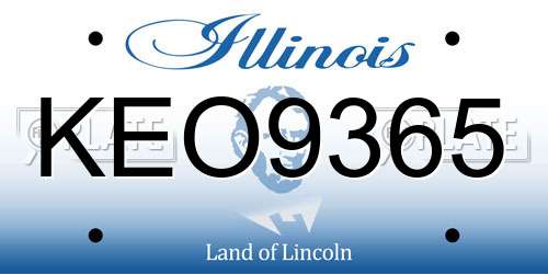 KEO9365 Illinois License Plate