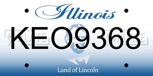 KEO9368 Illinois License Plate