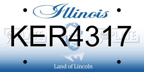 KER4317 Illinois License Plate