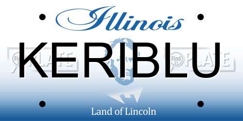 KERIBLU Illinois License Plate