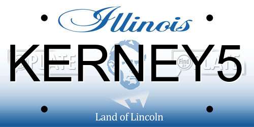 KERNEY5 Illinois License Plate