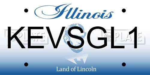 KEVSGL1 Illinois License Plate