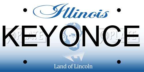 KEYONCE Illinois License Plate