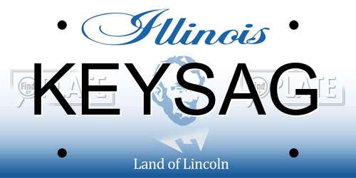 KEYSAG Illinois License Plate
