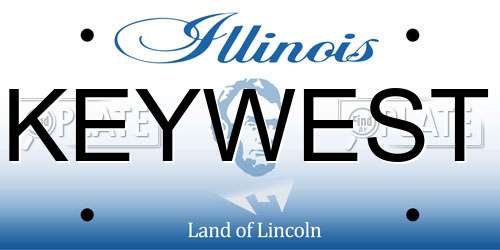 KEYWEST Illinois License Plate
