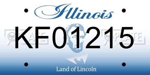 KF01215 Illinois License Plate