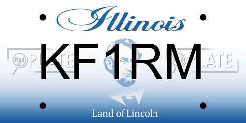 KF1RM Illinois License Plate