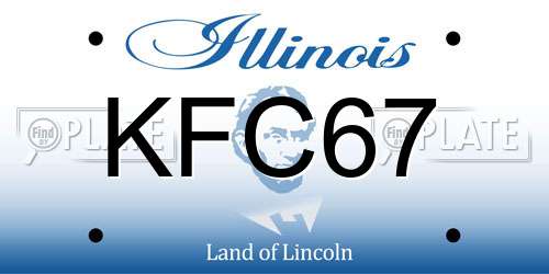 KFC67 Illinois License Plate