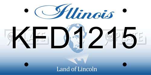 KFD1215 Illinois License Plate