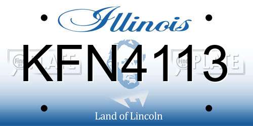 KFN4113 Illinois License Plate