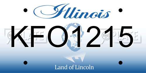 KFO1215 Illinois License Plate