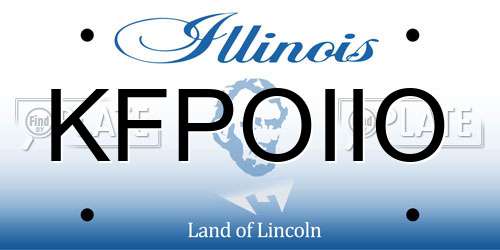 KFPOIIO Illinois License Plate