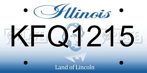KFQ1215 Illinois License Plate