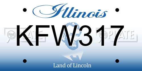 KFW317 Illinois License Plate