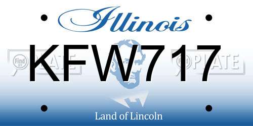 KFW717 Illinois License Plate