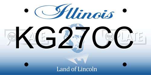 KG27CC Illinois License Plate