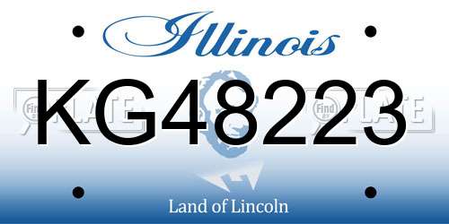 KG48223 Illinois License Plate