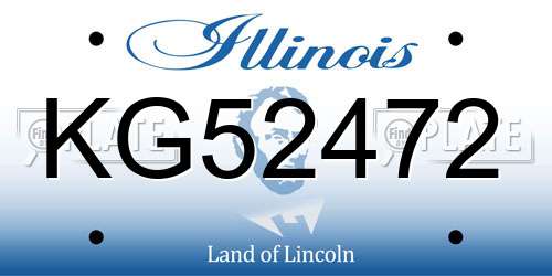 KG52472 Illinois License Plate