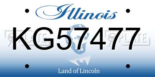KG57477 Illinois License Plate