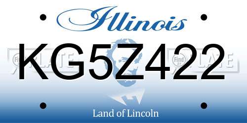 KG5Z422 Illinois License Plate