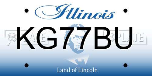 KG77BU Illinois License Plate