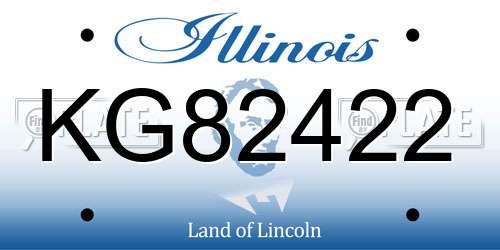 KG82422 Illinois License Plate