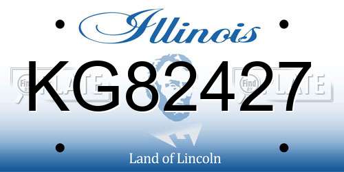 KG82427 Illinois License Plate