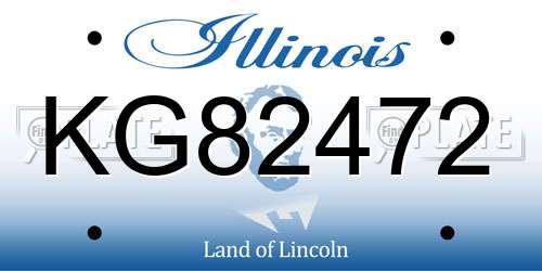 KG82472 Illinois License Plate