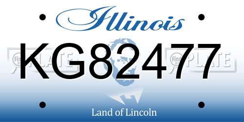 KG82477 Illinois License Plate