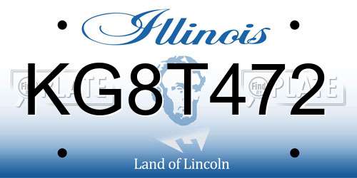 KG8T472 Illinois License Plate
