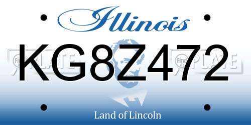 KG8Z472 Illinois License Plate