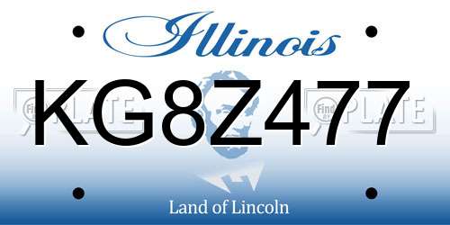 KG8Z477 Illinois License Plate